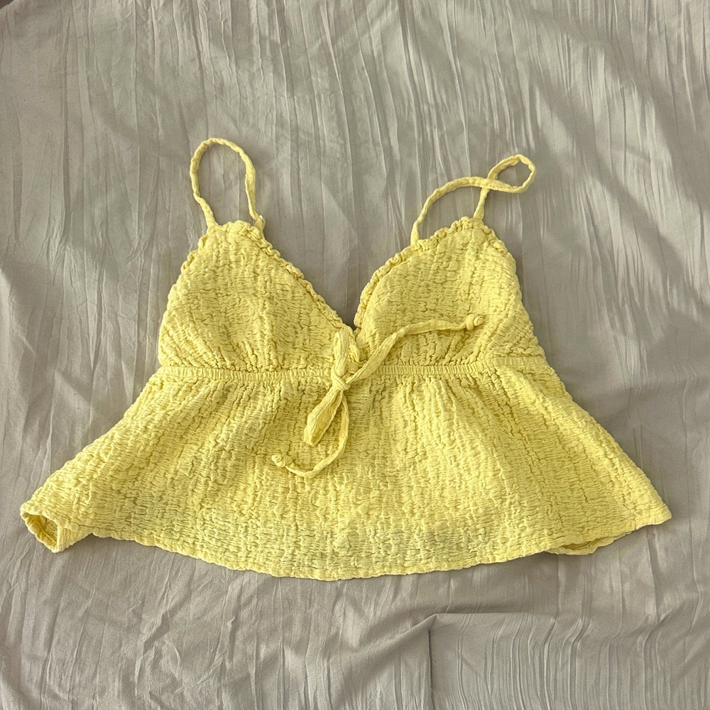 Yellow Ruffle Babydol Women's Top